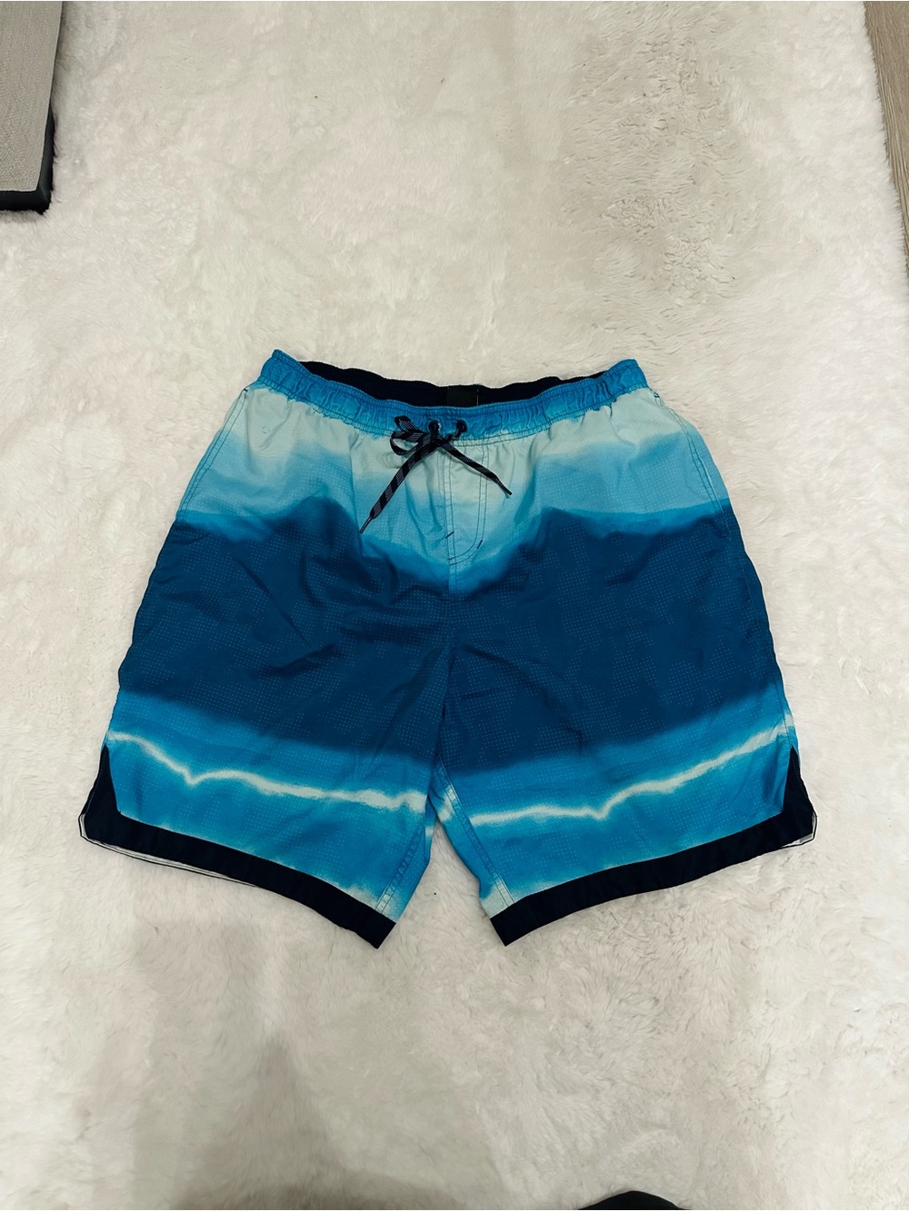 Men's Blue Gradient Swim Trunks 7’